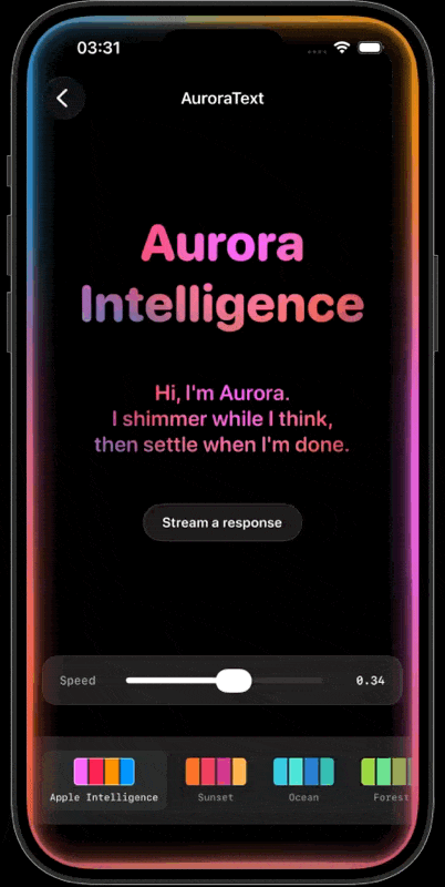 AuroraText demo 1