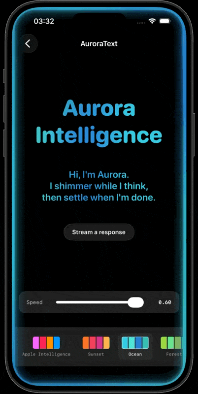 AuroraText demo 2
